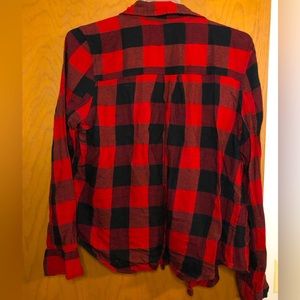 Super Soft Red Plaid Button Up Shirt